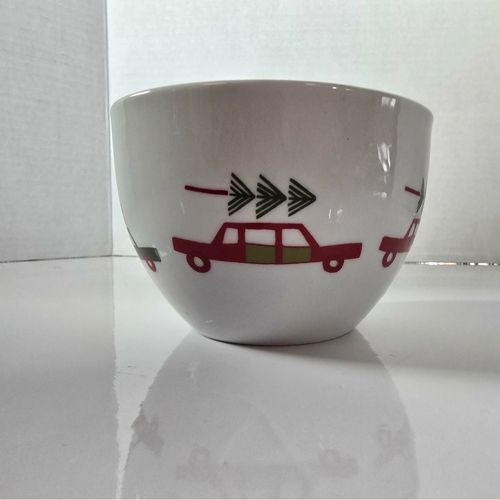 Crate and Barrel Julia Rothman Holiday Ceramic Nesting Bowl small